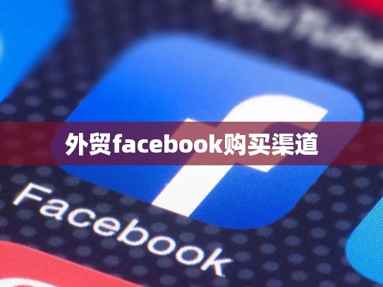 外贸facebook购买渠道