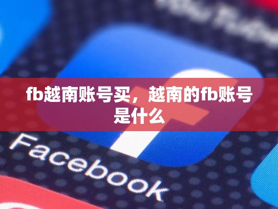 fb越南账号买，越南的fb账号是什么