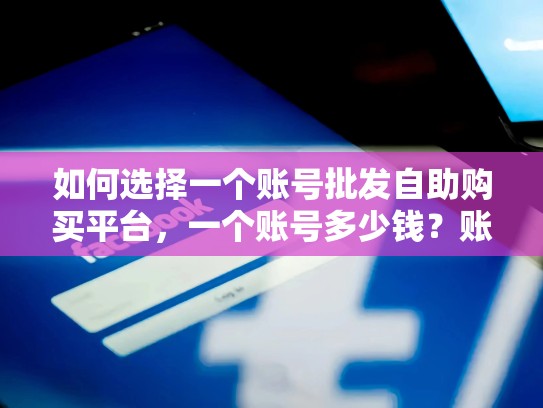 如何选择一个账号批发自助购买平台，一个账号多少钱？账号批发自助购买平台	一个facebook账号多少钱